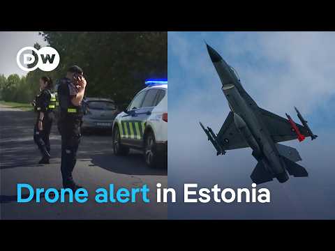 NATO jet shoots down Ukrainian drone over Estonia | DW News thumbnail