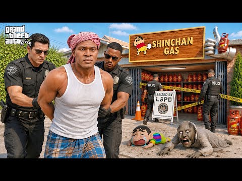 Franklin Got ARRESTED & His Gas shop Was closed by Police thumbnail
