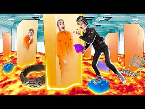 ПРЯТКИ В КОРОБКАХ, НО ПОЛ ЭТО ЛАВА - челлендж thumbnail