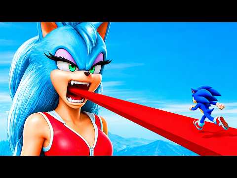 ENTRANDO en FEMALE SONIC en GTA 5 !! (Sonic Movie mod) thumbnail