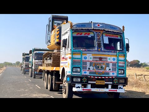 FIRST TIME WORKING | NEW JCB 205 NXT EXCAVATOR WITH TATA 2518 TIPPERS | JCB POCKLANE MACHINE thumbnail