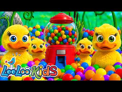 Five Little Ducks + Johny Johny Yes Papa - Learn Colors with Colorful Balls - Kids Songs thumbnail
