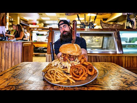 THE 'GRAVEYARD BURGER' CHALLENGE HAS BEEN FAILED OVER 500 TIMES! | BeardMeatsFood thumbnail