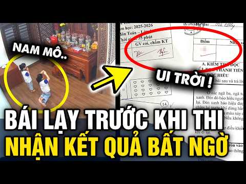 Trước giờ ĐI THI 2 cháu rủ nhau đến trước bàn thờ KHẤN TỔ TIÊN và kết quả BẤT NGỜ | Tin 3 Phút thumbnail