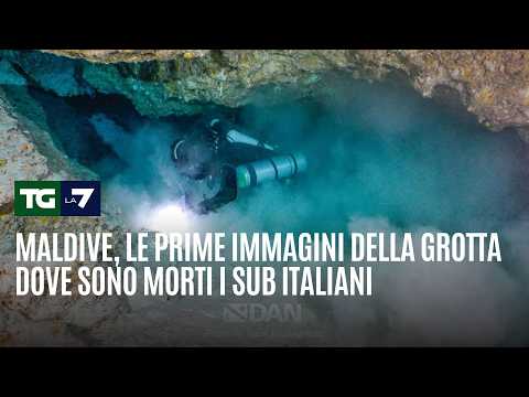 Maldive, le prime immagini della grotta dove sono morti i sub italiani thumbnail