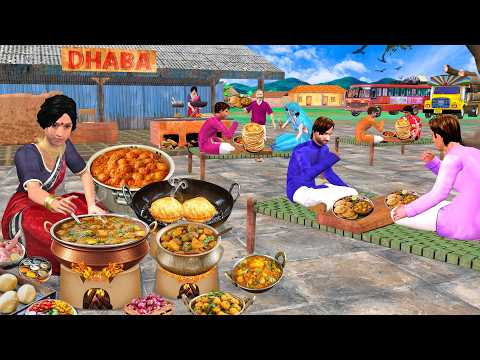 Dhabewali Ki Famous Dhaba Aloo Roti Aloo Masala Curry Street Food Hindi Kahaniya Moral Stories thumbnail