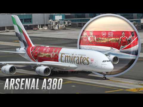 Our Arsenal A380 Takes Flight | Emirates Livery Timelapse thumbnail