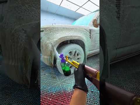 Wash the car that's covered in mud. #washingcar #cleaningcar #asmr thumbnail