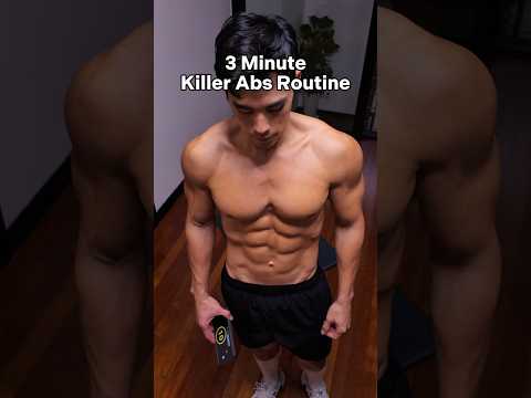 3 Minute Killer Abs routine! Save and follow along! thumbnail