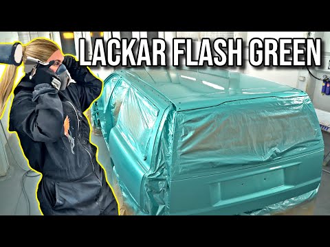LINNEA LACKAR MIN VOLVO V70R I FÄRGEN FLASH GREEN - [VLOGG #804] thumbnail