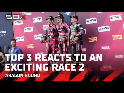 FIRST IMPRESSIONS: podium finishers react to Race 2 at Aragon 👊 | 2026 #AragonWorldSBK 🇪🇸 thumbnail