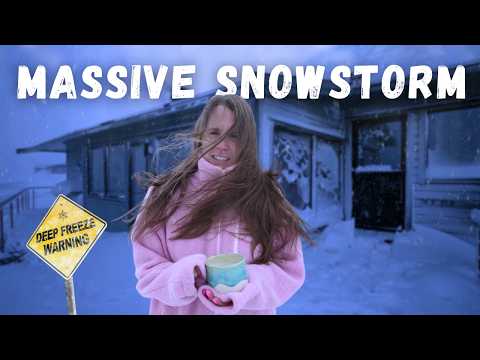 Alone in my cabin during a huge snowstorm ︱ Svalbard thumbnail