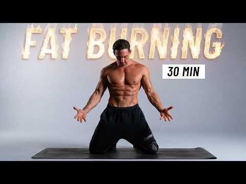 30 Min Fat Burning HIIT Workout - Full body Cardio at Home (No Equipment) thumbnail
