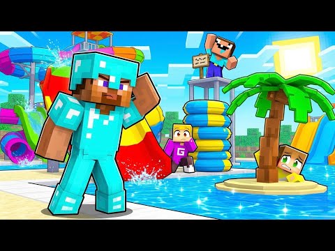 24 Uur Verstoppen In Het Water Park (Minecraft Survival) thumbnail