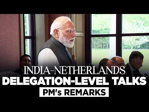 PM Modi's remarks during delegation-level talks with PM Rob Jetten of Netherlands thumbnail