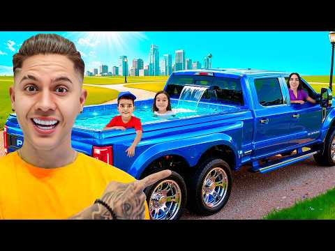 CONVERTÍ mi CAMIONETA en PISCINA por 24 Horas thumbnail