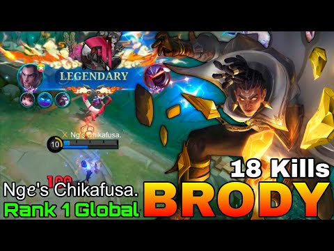 Legendary Brody 18 Kills Offlaner - Top 1 Global Brody by Ngꫀ's Chikafusa. - Mobile Legends thumbnail