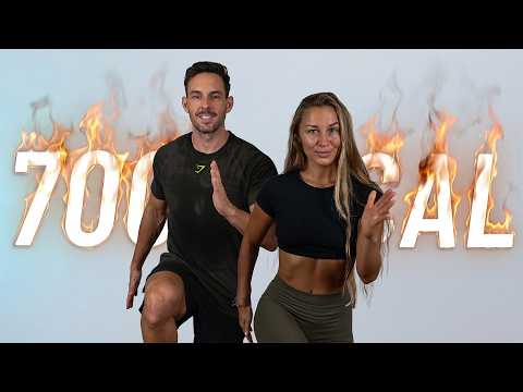 BURN 700 CALORIES with this 45 Minute Cardio HIIT Workout at Home (No Equipment) thumbnail