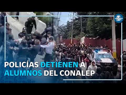 Policías de Huixquilucan detienen a alumnos del Conalep tras manifestación thumbnail