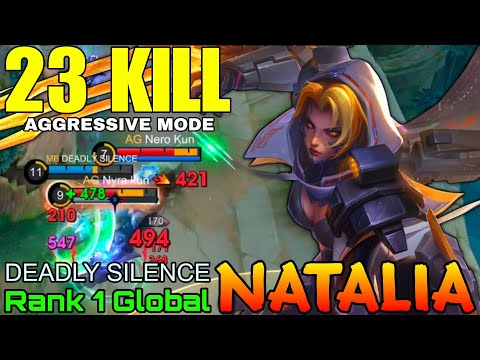 23 Kills Natalia Aggressive Monster - Top 1 Global Natalia by DEADLY SILENCE - Mobile Legends thumbnail