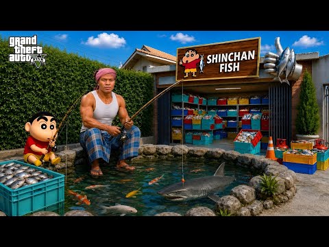Franklin & Shinchan Become FISHERMAN 😱🦈 | GTA 5 Malayalam thumbnail