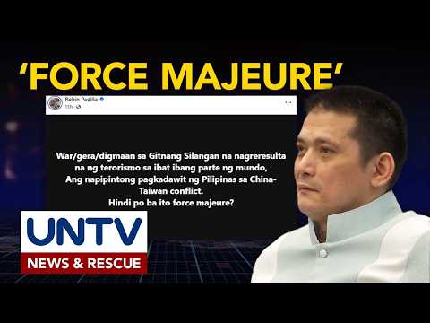 Digmaan sa Gitnang Silangan at tensyong China-Taiwan, tinawag ni Sen. Padilla na force majeure thumbnail