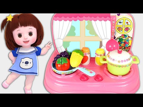 Baby Doli pink mart register and kitchen cooking thumbnail