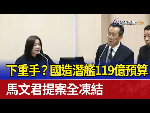 下重手？國造潛艦119億預算 馬文君提案全凍結 thumbnail