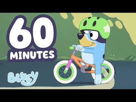 🔴LIVE: Bluey Tries to Ride her Bike Again ☺️ 💚 | ONE HOUR of the Best Clips 🌟 | Bluey thumbnail