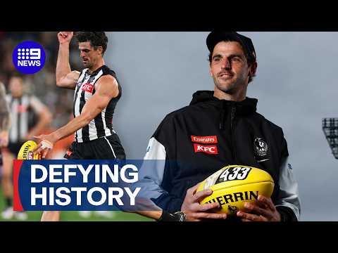 Collingwood champion Scott Pendlebury defies history | 9 News Australia thumbnail
