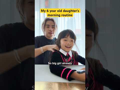 My 6 year old daughter's morning routine 😯 thumbnail