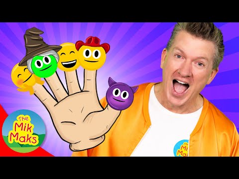 Finger Family Halloween Emoji Song - Emotions for Kids thumbnail