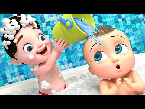 Baby Bath Time Fun Song | Cartoon for kids | Kids Cartoon | Funny Videos for toddlers thumbnail