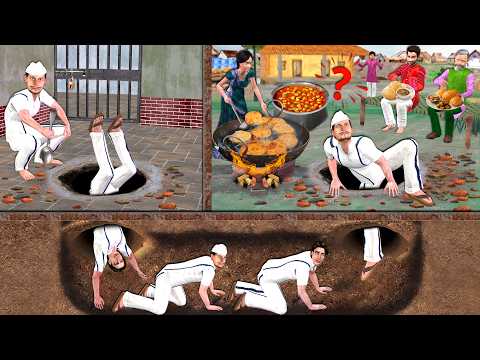जेल चोर फरार Underground Jail Thief Escape Police Thief Hindi Kahaniya Moral Stories Comedy Video thumbnail