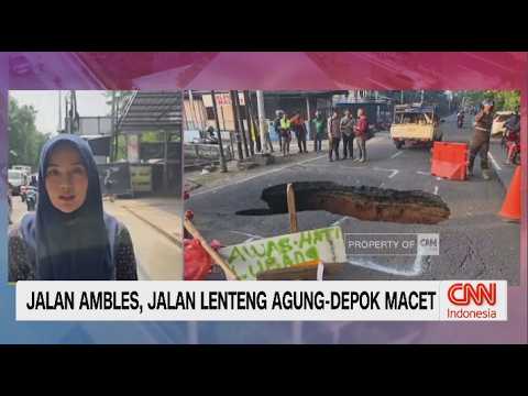 Situasi Terkini Jalan Ambles di Jalan Lenteng Agung-Depok thumbnail