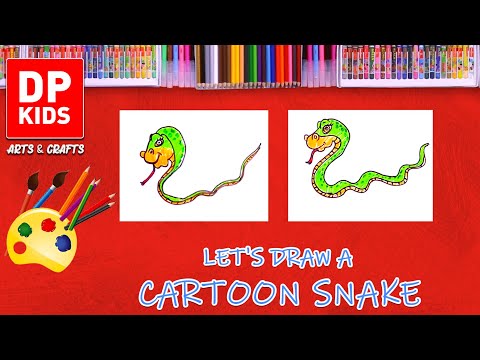 Let's draw a Cartoon Snake  | DP KIDS | ARTS | ENGLISH | 616 thumbnail