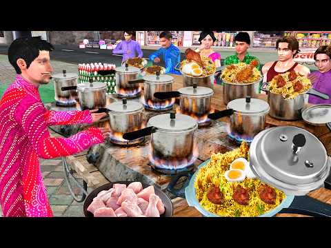 World Famous Mini कुकर Biryani Dhaba Style Chicken Biryani In Mini Cooker Street Food Hindi Kahaniya thumbnail