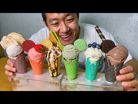 如何製作超美味彩色甜筒冰淇淋！How to make super delicious colorful ice cream cones! thumbnail