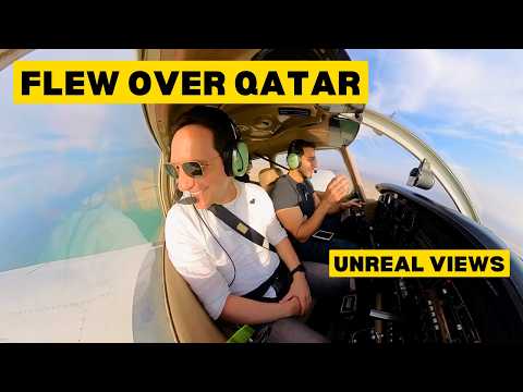 Counting football stadiums over Qatar in a small Plane! thumbnail