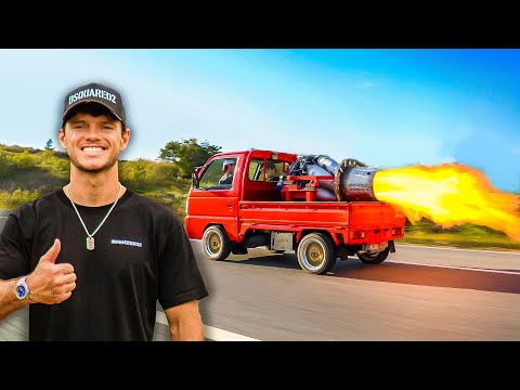 Putting a Fighter Jet Engine in my Mini Truck (Fire Dept Called) thumbnail