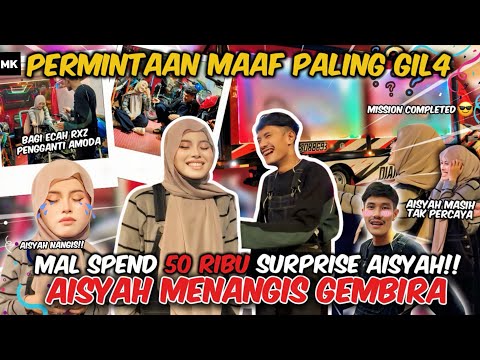  SUPRISE AISYAH ABESKAN 50K ‼️ AISYAH SAMPAI MENANGIS  thumbnail
