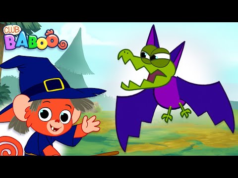TRICK or T-REX | Club Baboo | 1 HOUR Funny Dino Videos for Kids | Velociraptor T-Rex Triceratops LOL thumbnail