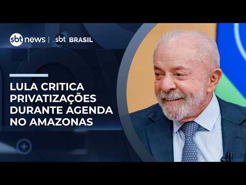Lula indica avanço em estudo da Petrobras e critica privatizações em agenda em Manaus | #SBTBrasil thumbnail