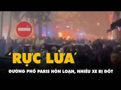 Video Paris 'rực lửa', nhiều xe bị đốt, đường phố hỗn loạn khi PSG vô địch Champions League thumbnail