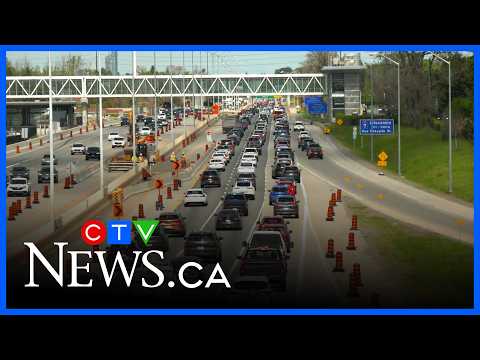 'It's been unreal': Hwy 417 construction jams Ottawa side streets thumbnail