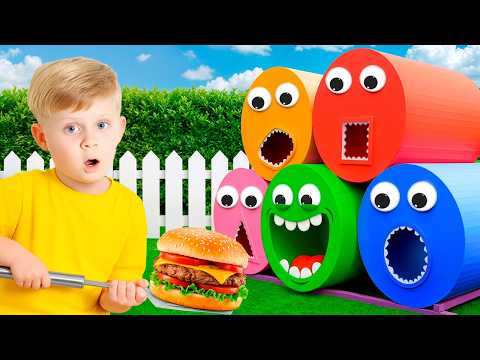 Kids Feed the Hungry Color Tubes! thumbnail