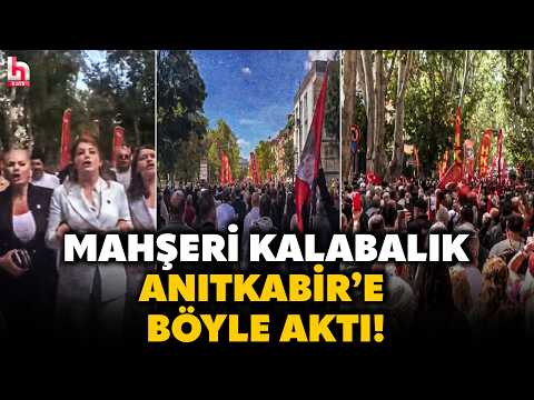 BU GÖRÜNTÜLER UNUTULMAYACAK! Mahşeri kalabalık kol kola girip Anıtkabir'e yürüdü! İşte o anlar... thumbnail