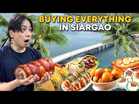 BUYING EVERY STREET FOOD IN SIARGAO (Catangnan Bridge) thumbnail