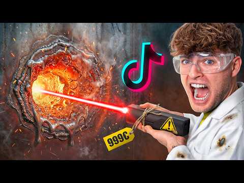 Die VIRALSTEN TikTok PRODUKTE testen!🤯 (Stärkster Laser der Welt) thumbnail