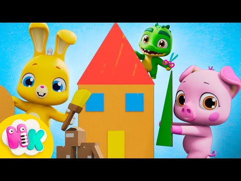 Shapes with Cardboard 📦🧑‍🎨 Song for Kids | HeyKids Nursery Rhymes thumbnail